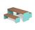Lena - outdoor steel and wood picnic table with benches 3