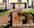 Lena - outdoor steel and wood picnic table with benches 0