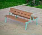 Noale Doppia - double-sided steel and wood seat