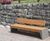 Fola XL - large outdoor steel and wood seat 2