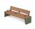 Fola XL - large outdoor steel and wood seat 10