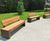Fola - outdoor steel and wood seat 0