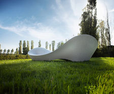Folly - high-performance concrete sculptural outdoor bench