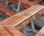 LINK - steel and mahogany outdoor table and seating set 5