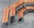 LINK - steel and mahogany outdoor table and seating set 4