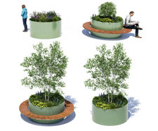 Muscari Street Furniture Product Range - modular metal benches and planters