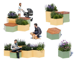 Scilla Street Furniture Product Range - modular benches and planters
