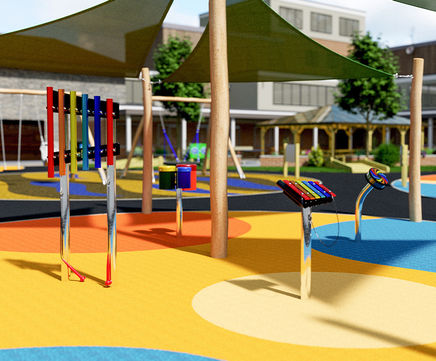Rainbow Quartet Ensemble - outdoor musical instrument set for playgrounds