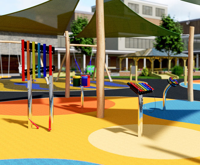 Rainbow Quartet Ensemble - outdoor musical instrument set for playgrounds