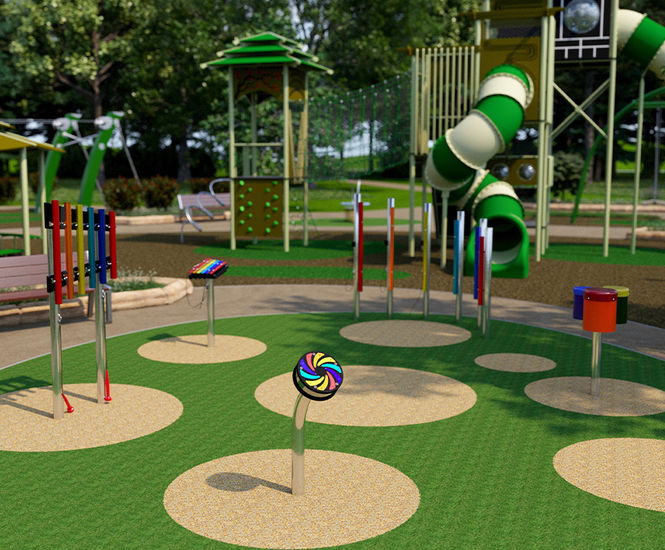 Rainbow Quintet Ensemble - outdoor musical instrument set for playgrounds