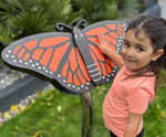 Butterfly - outdoor metal musical bell instrument for sensory play