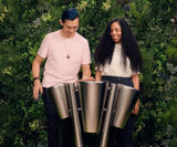 Street Congas Trio - outdoor stainless steel drum sculpture for parks - on this page