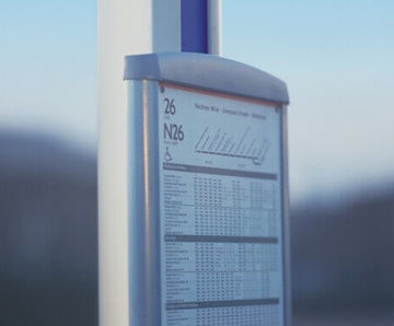 Elite Timetable Case - stainless steel bus stop timetable display case