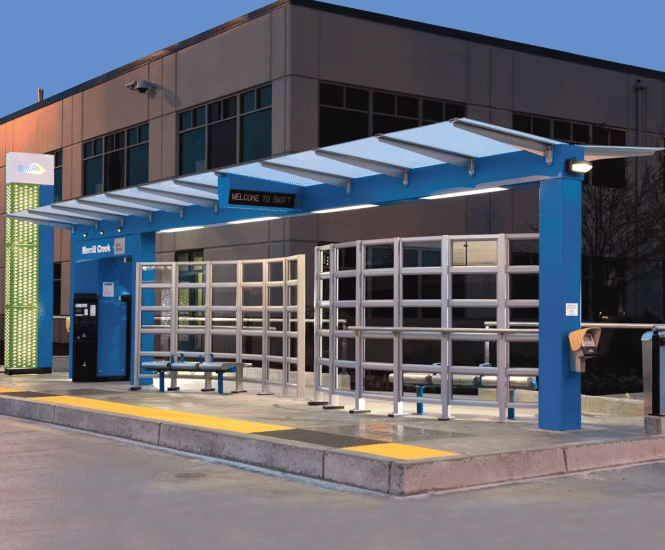 Bus rapid transit (BRT) bespoke modular shelter system for public transport