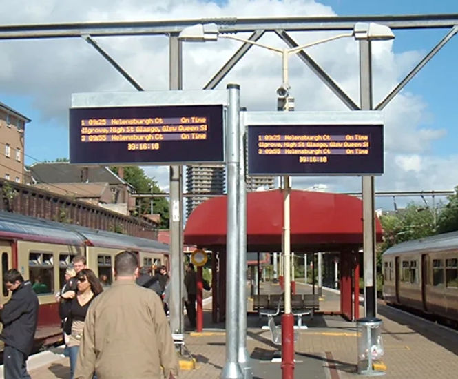 LED CRT Replacement - stainless steel railway station passenger display