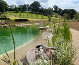 Waterproof liners for natural swimming pond in Somerset - on this page