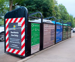 Bin Hubs® - steel modular wheelie bin storage units