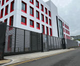 Secure and visually-appealing screen fencing for University of Salford - on this page