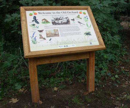 Oak lectern-frame signage
