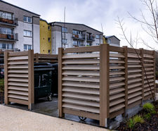 Normandy - recycled plastic louvered bin shelters