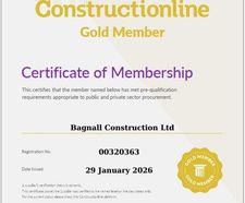 Bagnall Environmental achieve Constructionline Gold