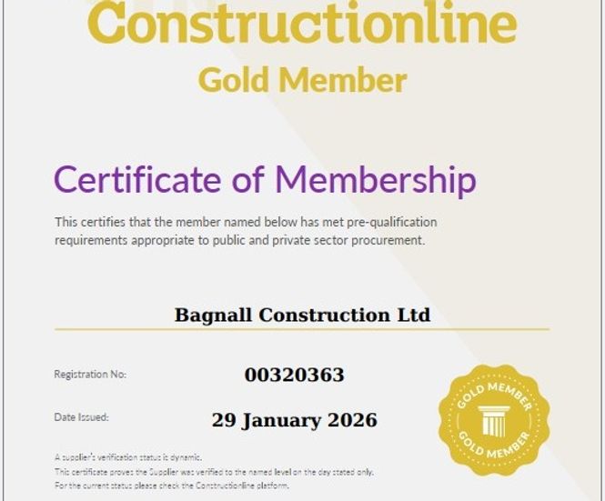 Bagnall Environmental achieve Constructionline Gold