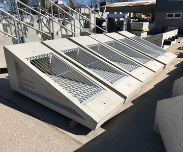 Swale Inlet Headwall Range - precast concrete swale and pond inlet
