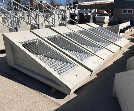 Swale Inlet Headwall Range - precast concrete swale and pond inlet
