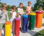 Rainbow Sambas - outdoor playground drums