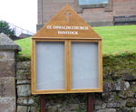 Wooden Notice board Cases - outdoor oak & timber display cases for notices