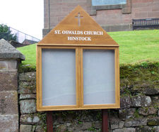 Wooden Notice board Cases - outdoor oak & timber display cases for notices