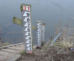 Water Depth Gauge Boards - durable plastic boards for water level measuring