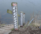Water Depth Gauge Boards - durable plastic boards for water level measuring - on this page