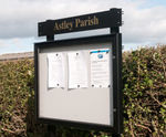 Aluminium external noticeboards - outdoor lockable display cases