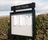 Aluminium external noticeboards - outdoor lockable display cases - on this page