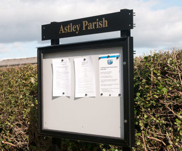 Aluminium external noticeboards - outdoor lockable display cases