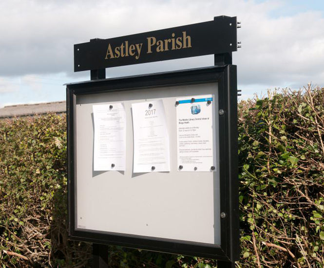 Aluminium external noticeboards - outdoor lockable display cases