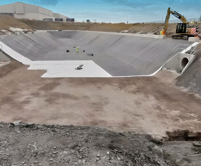 Stormwater Attenuation Liners - EPDM geomembranes for stormwater