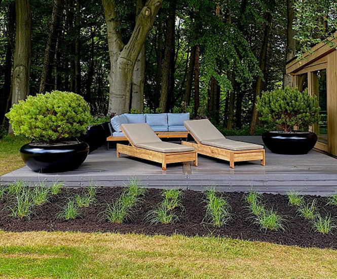 Premium Bowl - lightweight fibreglass outdoor planter for trees and plants