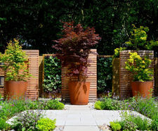 Corten Steel Planters - weatherproof metal outdoor garden containers