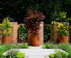Corten Steel Planters - weatherproof metal outdoor garden containers