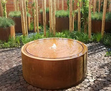 Water Table (Corten Steel) - outdoor corten steel water feature
