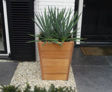 Folkestone Straight and Tapered - hardwood timber outdoor garden planter