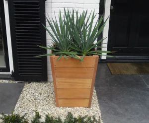 Folkestone Straight and Tapered - hardwood timber outdoor garden planter