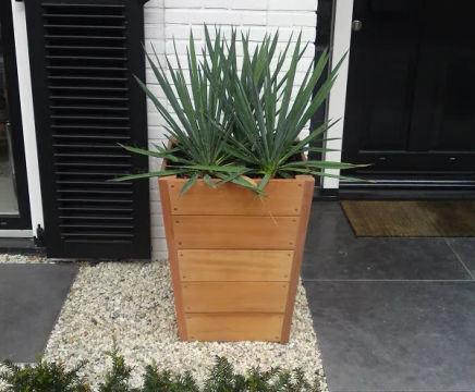 Folkestone Straight and Tapered - hardwood timber outdoor garden planter