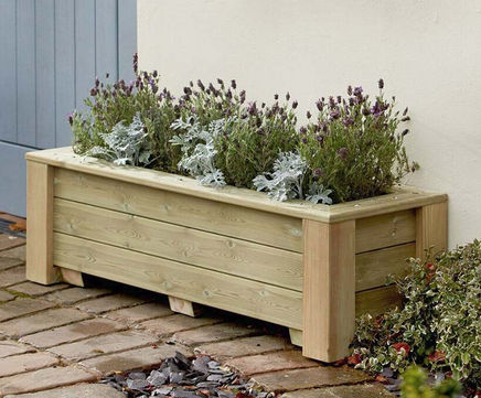 Premium Wooden Planters - timber outdoor garden plant containers