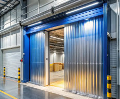 Heavy Duty Curtain Track System - steel sliding track for industrial use