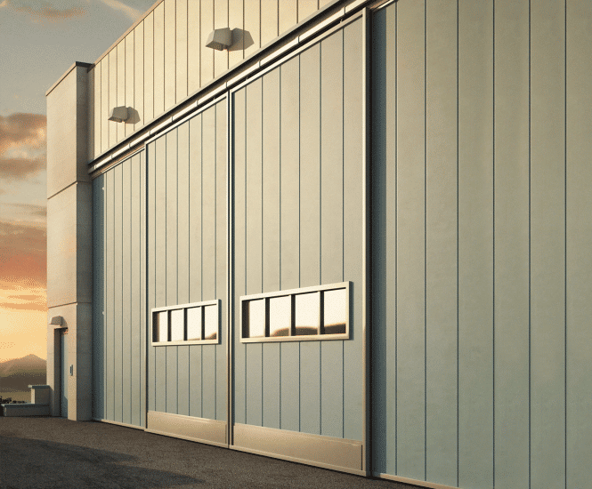 Series 250 Sliding Door System - heavy duty steel track for large doors
