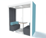 Podsorba® - sound-absorbing office pods and booths with fabric panels