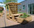 Timber planters with trellis screens 16